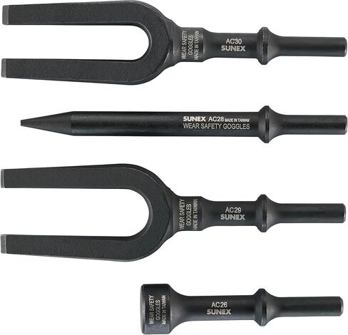 Sunex Tools ACS4 Air Hammer Zisel stipatator pneumatic effelator في لفة أداة محمولة ، 4 قطع in Saudi Arabia