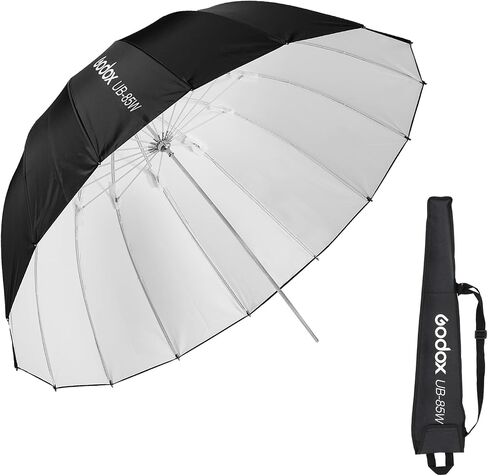Godox UB-85W 33.5in/85cm Parabolic Reflective Umbrella, Black White Photography Umbrella with Carry Bag Portable for Vedio Studio Shooting Speedlite in Saudi Arabia