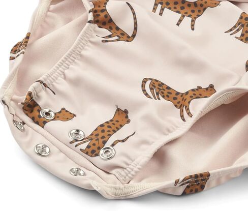 Toddler Girls One Piece Swimsuit Long Sleeve Bathing Suit Zipper Rash Guard Pink Cherry Swimwear with Snap in Kuwait