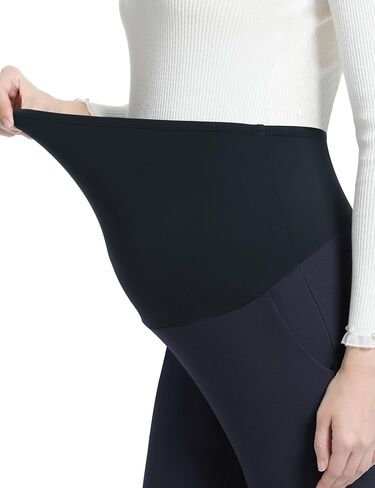 Maternity Pants for Work Over Belly Pregnancy Dress Pants Stretchy Business Bootcut Flare Trousers with Pockets in Saudi Arabia