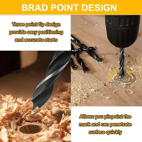 براد بوينت بيت بيت مجموعة 8pcs 3-10mm خشب تويست تويست بيتس الكربون الصلب الصلب النجارة أداة الحفر لخشب الخشب الرقائقي الخشب in Kuwait