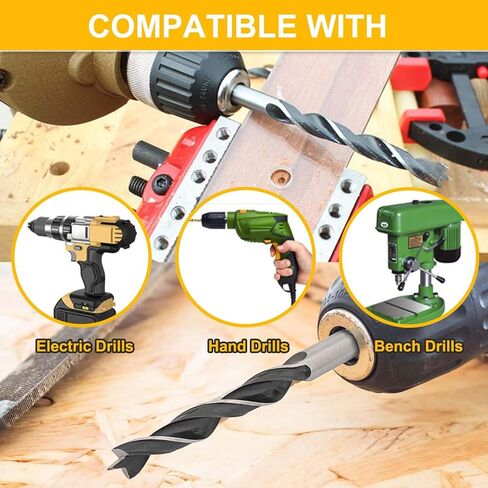 براد بوينت بيت بيت مجموعة 8pcs 3-10mm خشب تويست تويست بيتس الكربون الصلب الصلب النجارة أداة الحفر لخشب الخشب الرقائقي الخشب in Kuwait