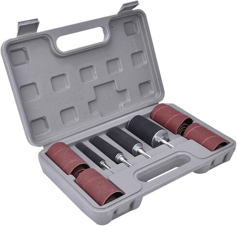 Zjchao Drum Sander ، Sander Sander Sanding Sanding Drum Sleeve Kit Str Press Sanding Kit Accessories Metal Wood Plishing Tool Woodworking Cashive in Saudi Arabia