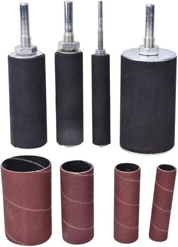 Zjchao Drum Sander ، Sander Sander Sanding Sanding Drum Sleeve Kit Str Press Sanding Kit Accessories Metal Wood Plishing Tool Woodworking Cashive in Saudi Arabia