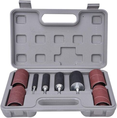 Zjchao Drum Sander ، Sander Sander Sanding Sanding Drum Sleeve Kit Str Press Sanding Kit Accessories Metal Wood Plishing Tool Woodworking Cashive in Saudi Arabia