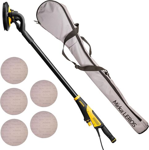 Mirka LEROS 950X CV Electric Drywall Sander – 9″ Orbital Head, 180° Flex, Brushless Motor, Bluetooth, Carry Bag in Saudi Arabia