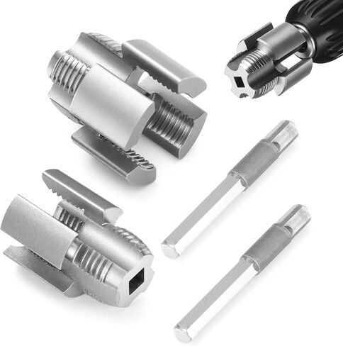 Pipe Thread Cutting Tool, Integrated Internal & External Pipe Threading Tool, Electric Drill Compatible PVC Pipe Threader Kit, 1/2" (DN15) 3/4" (DN20) Pipe Sizes Rethreading Tool in Saudi Arabia