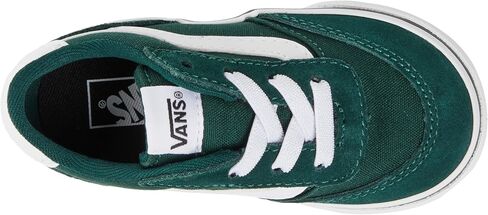 Vans Toddler Brooklyn LS Slip-On Shoes, Suede/Canvas Emerald, 7 in Saudi Arabia