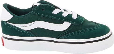 Vans Toddler Brooklyn LS Slip-On Shoes, Suede/Canvas Emerald, 7 in Saudi Arabia