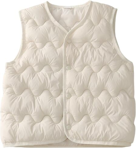 SEAUR Toddler Boys Girls Winter Warm Puffer Vest Quilted Padded Vest Lightweight Sleeveless Jacket in Saudi Arabia