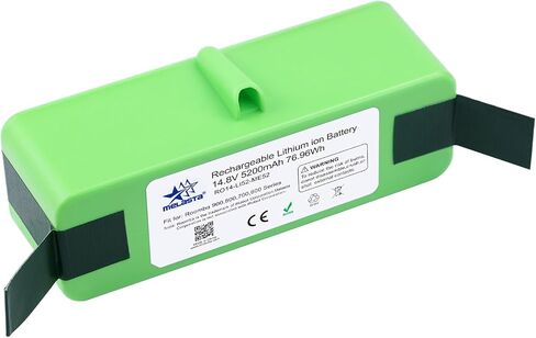 melasta 14.8V 5200mAh Lithium ion Battery Replacement Compatible with iRobot Roomba 980 960 985 690 801 850 860 870 880 890 891 895 770 780 790 640 650 652 655 665 670 671 675 680 685 695 in Saudi Arabia