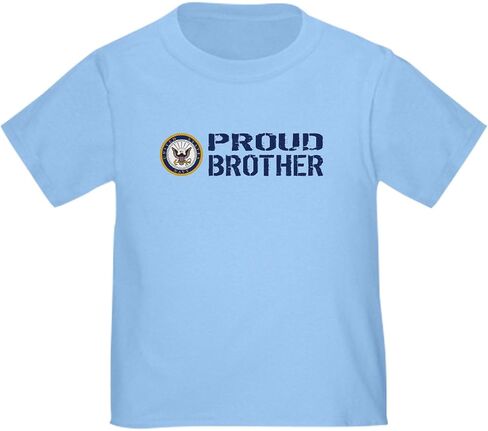 CafePress U.S. Navy: Proud Brother (Blue) Toddler T Shirt Cute Toddler Graphic Tee, 100% Cotton in Saudi Arabia