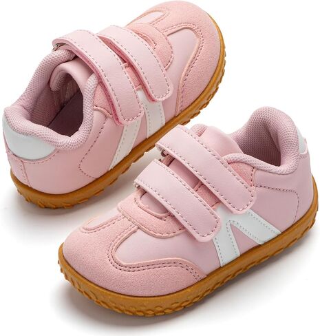 tombik Toddler Shoes Lightweight Barefoot Walking Shoes Non-Slip Sneakers with Dual Hook and Loops in Kuwait