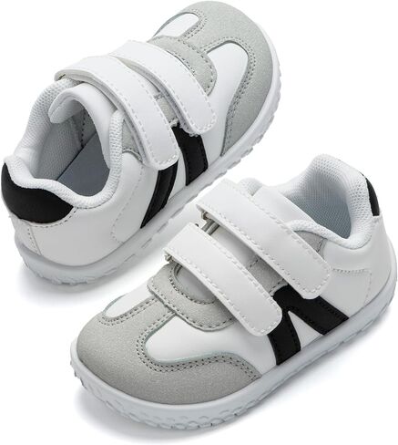 tombik Toddler Shoes Lightweight Barefoot Walking Shoes Non-Slip Sneakers with Dual Hook and Loops in Kuwait