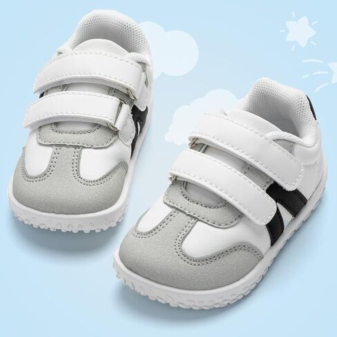 tombik Toddler Shoes Lightweight Barefoot Walking Shoes Non-Slip Sneakers with Dual Hook and Loops in Kuwait