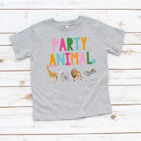 قميص الحيوانات الحفلات ، قميص Safari Zoo Safari Toddler Thirt for Kids Wild Birthday ، tee tee print tee for boys and girls in Kuwait
