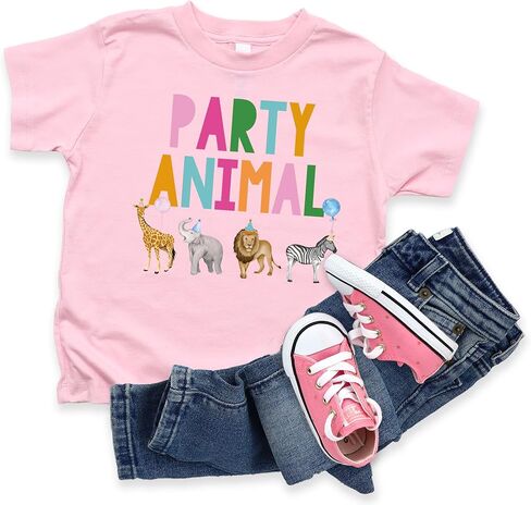 قميص الحيوانات الحفلات ، قميص Safari Zoo Safari Toddler Thirt for Kids Wild Birthday ، tee tee print tee for boys and girls in Kuwait