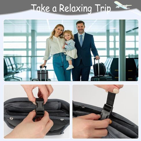 سرير طائرة لطفل صغير ، موسع لمقعد الطائرات الناعمة للأطفال ، أساسيات السفر الطائرات الصغيرة ، الأسود in Kuwait