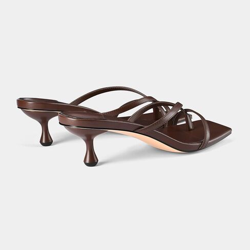 MIRAAZZURRA Kitten Heels for Women Flip Flop Thong Heel Square Open Toe Low Heel Slip On Slides for Daily Party Summer in Kuwait