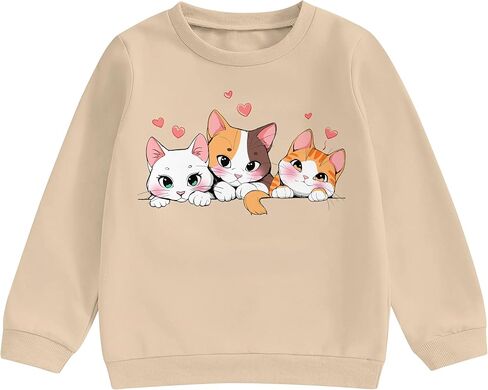 فتيات الرسوم البيانية للبلوزات الطاقم Crewneck لطيف كرتون Pulver in Kuwait