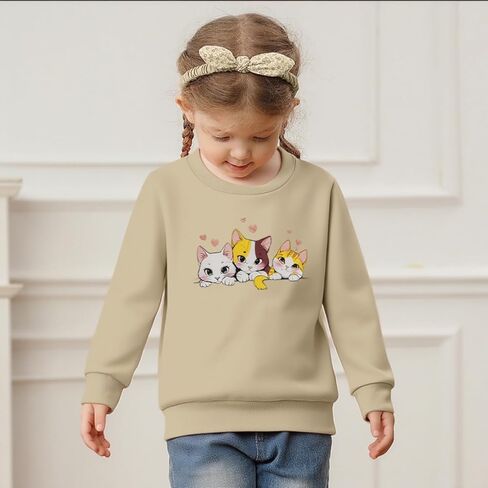 فتيات الرسوم البيانية للبلوزات الطاقم Crewneck لطيف كرتون Pulver in Kuwait