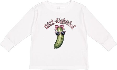 inktastic Dill-Lightful Pickle Toddler Long Sleeve T-Shirt in Saudi Arabia