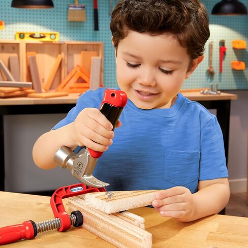Little Tikes Creative Construction Hammer & Nail مجموعة مع 5 ملحقات ، مجموعة بناء Play Play ، للبنين والبنات الذين تتراوح أعمارهم بين 3 سنوات in Saudi Arabia
