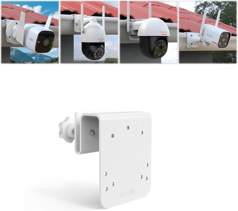 Gutter Mount Compatible with Tapo TP-Link Security Outdoor Camera(C320WS)(3MP C310)/2K QHD ColorPro(C325WB)/DEKCO Solar Security Camera Outdoor DC4L/5L/9L 2K Camera (White) in Kuwait