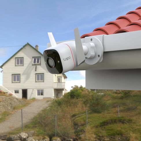 Gutter Mount Compatible with Tapo TP-Link Security Outdoor Camera(C320WS)(3MP C310)/2K QHD ColorPro(C325WB)/DEKCO Solar Security Camera Outdoor DC4L/5L/9L 2K Camera (White) in Kuwait