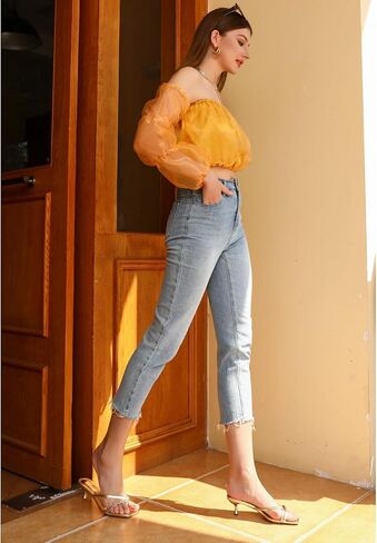 MIRAAZZURRA Kitten Heels for Women Flip Flop Thong Heel Square Open Toe Low Heel Slip On Slides for Daily Party Summer in Kuwait