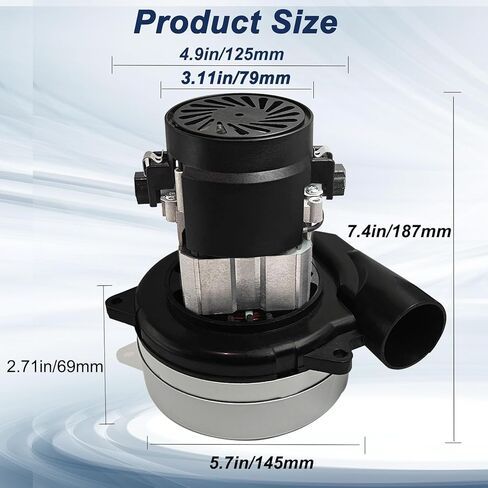 116472-13/116472-00 محرك فراغ ، محرك منفاخ مضخات كهربائي للضخات للضخمة ، و 120 فولت بديل لمفاصل محرك مركزي 120 فولت من أجل المكنسة الكهربائية ، ومحركات المتجر للتنظيف الصناعي للتنظيف الصناعي in Kuwait