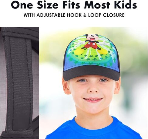 Disney Boys Baseball Cap, Mickey Mouse Adjustable Toddler Hat, Ages 2-4 Or Boy Hats For Kids Ages 4-7 in Saudi Arabia