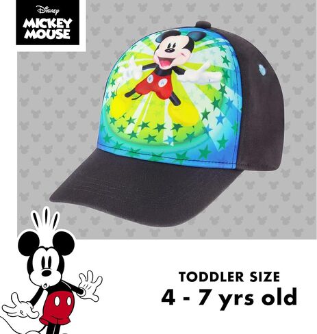 Disney Boys Baseball Cap, Mickey Mouse Adjustable Toddler Hat, Ages 2-4 Or Boy Hats For Kids Ages 4-7 in Saudi Arabia