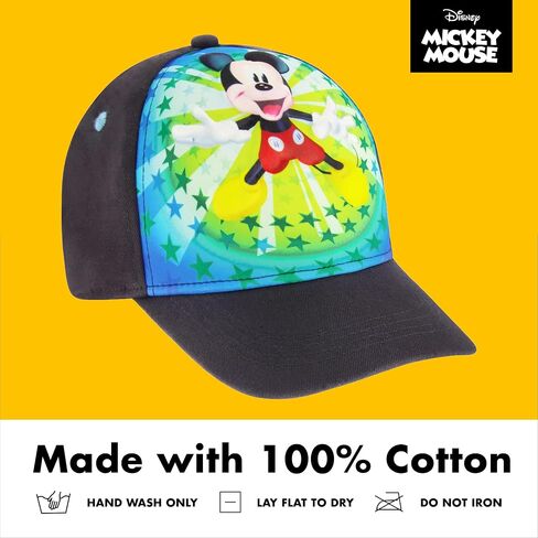 Disney Boys Baseball Cap, Mickey Mouse Adjustable Toddler Hat, Ages 2-4 Or Boy Hats For Kids Ages 4-7 in Saudi Arabia