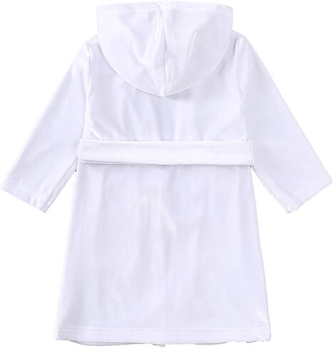 Toddler Velvet 𝐑obe with Pocket Baby Boys Girls Soft Cozy Flannel Plush 𝐑obe Fall Winter Fleece Warm Hooded Jacket in Saudi Arabia