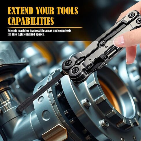 Multi-tool Bit Driver Extender, Add-on Accessories for Leatherman Multi-tools, and Flat Bit to 1/4" Hex Adapter (1 Set, Black) in Kuwait