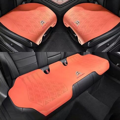 وسادة مقعد السيارة لـ Citroen C-Zero 2009-2020 ، واقي مقعد الراحة مع مقعد السيارة القاع غير المنزلق لقيادة وسائد مقعد السيارة في مقعد السيارة ، Orange-1 in Kuwait