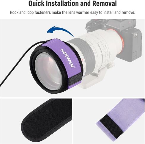 NEEWER USB Lens Heater, Lens Warmer with FPC Fast Even Heating Tech for DSLR Camera Lens Telescope Astrophotography, 3 Temperature Levels, Prevents Overvoltage/Dew/Fog/Condensation in Saudi Arabia