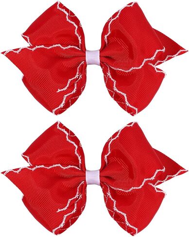 Oaoleer 5 "2pcs أقواس الشعر للفتيات ، Navy Grosgrain Ribbon Bows Hair Clips Clips Hair Assories for Girls Infants الأطفال الصغار الأطفال (البحرية) in Kuwait
