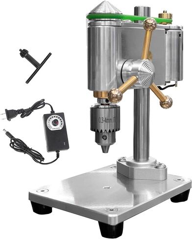 MINI Drill Press ، مكبس الحفر الكهربائية عالية الدقة ، آلة حفر CNC المحمولة لعلاج الحفر المعدنية المصنوعة من أعمال الراتنجات الخشبية PVC ، السرعة القابلة للتعديل ، 0.3-4 ملم تشاك in Kuwait