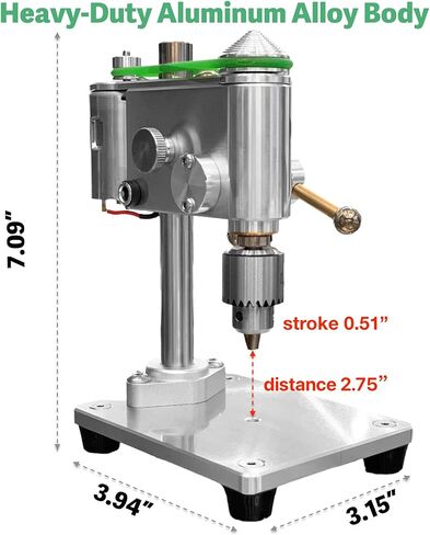 MINI Drill Press ، مكبس الحفر الكهربائية عالية الدقة ، آلة حفر CNC المحمولة لعلاج الحفر المعدنية المصنوعة من أعمال الراتنجات الخشبية PVC ، السرعة القابلة للتعديل ، 0.3-4 ملم تشاك in Kuwait
