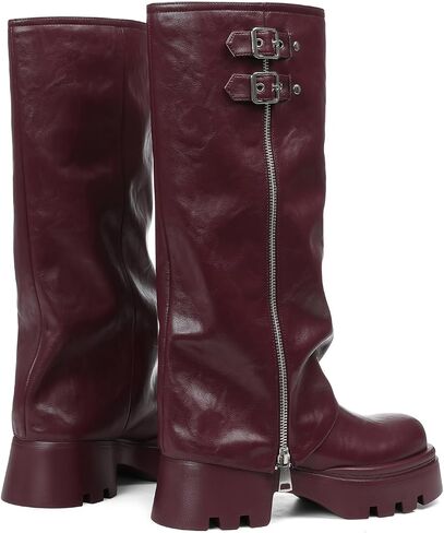 أحذية Lyrisiphy High Boots للنساء ، عجل عجل على نطاق واسع ، تسحب منصة مكتنزة لطيفة ، أزياء الطول الطويل طويل القامة in Kuwait
