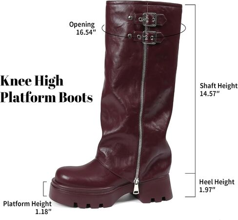 أحذية Lyrisiphy High Boots للنساء ، عجل عجل على نطاق واسع ، تسحب منصة مكتنزة لطيفة ، أزياء الطول الطويل طويل القامة in Kuwait