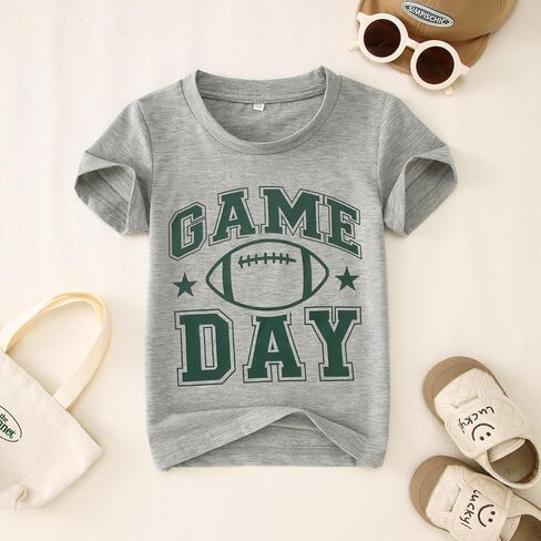 CM C&M WODRO Game Day Shirts Toddler Baby Boys Girls Football Short Sleeve T-Shirt Kids Football Fans Gift Tee Tops in Saudi Arabia