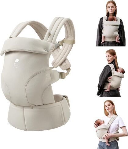 Bc Babycare Baby Carrier Newborn to Toddler, CloudTouch Soft Infant Carrier | Ergonomic Baby Carrier for 7–44 lbs, Adjustable Fit for Dad & Mom (Plus Size Friendly), Enhanced Lumbar Support, Easy to Use in Saudi Arabia