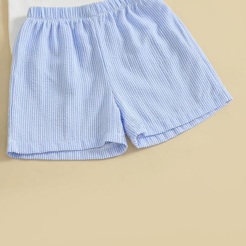 Toddler Baby Boy Girl Back To School Outfits First Day of Preschool T-Shirt Top Gingham Shorts Sets Kindergarten Outfit in Saudi Arabia