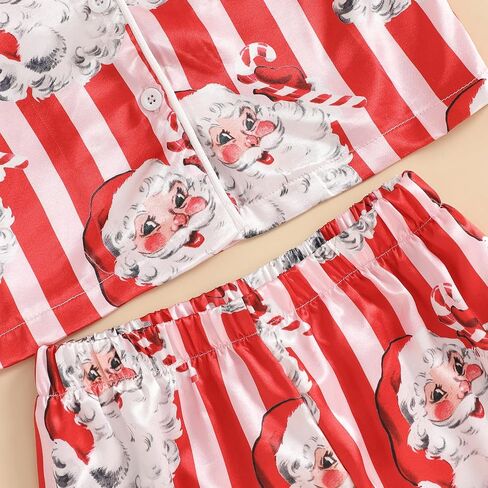 Douhoow Kids Baby Toddler Girls Satin Silk Pajamas Set Long Sleeve Button Down Shirts Tops Pants Fall Pjs Lounge Sleepwear in Saudi Arabia