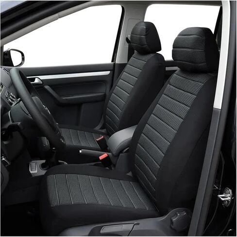 Car Mat Backrest Universal Car Cover Cover Cover Close Set Cloth Motor لمعظم سيارات السيدان سيارات الدفع الرباعي لوقاية مقعد السيارة في المقعد الأمامي والخلفي مريح (Y30082-GRAY-11 مساءً) in Kuwait