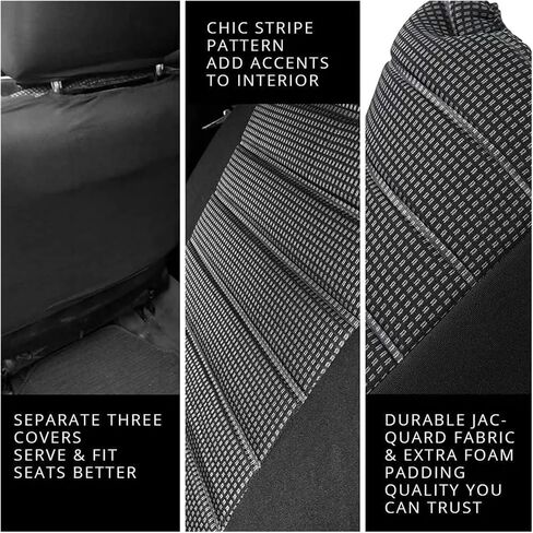Car Mat Backrest Universal Car Cover Cover Cover Close Set Cloth Motor لمعظم سيارات السيدان سيارات الدفع الرباعي لوقاية مقعد السيارة في المقعد الأمامي والخلفي مريح (Y30082-GRAY-11 مساءً) in Kuwait
