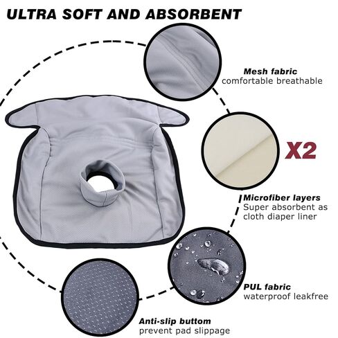 منصات piddle ، خطوط متعددة الاستخدامات وتسرب لوجود عربة الأطفال ، مقعد كرسي وعالي السيارة ، أغطية مقاعد للتدريب على المرحاض للماء للطفل (أسود ، 2 عبوة) in Kuwait